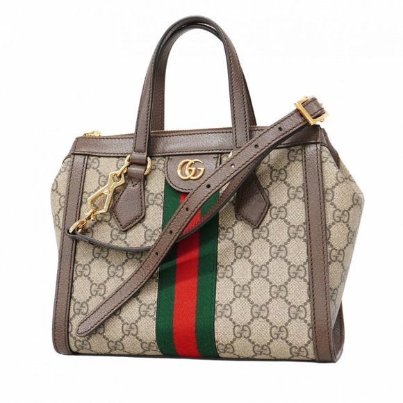 GUCCI Brown Leather Bag - Picture 1 of 12